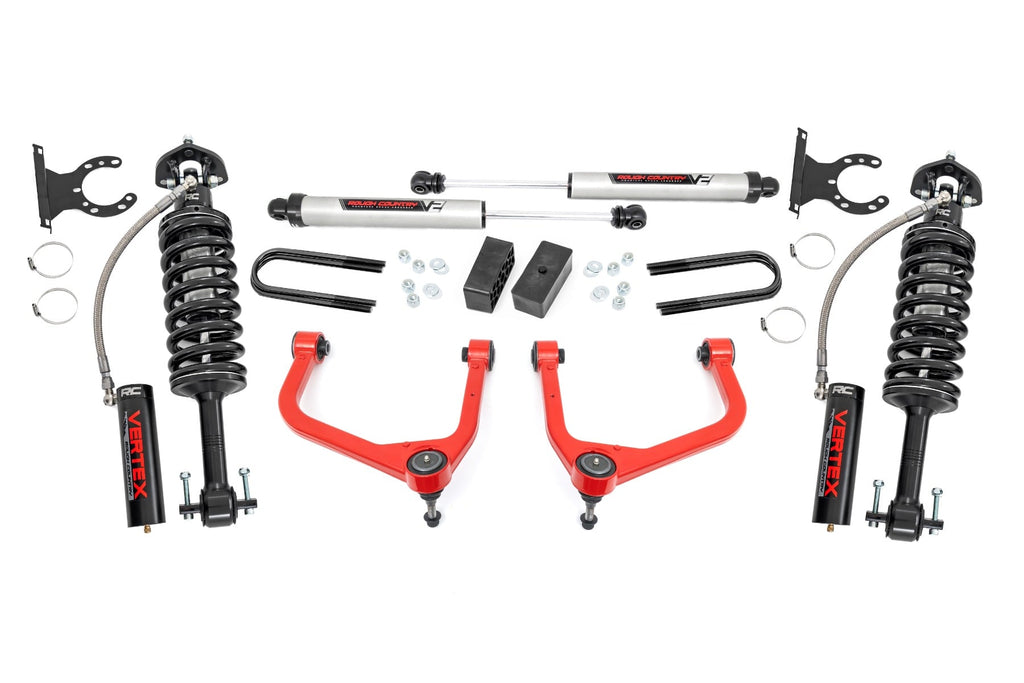 3.5 Inch Lift Kit Mono Leaf Rear Vertex/V2 Red GMC Sierra 1500 (19-24) Rough Country