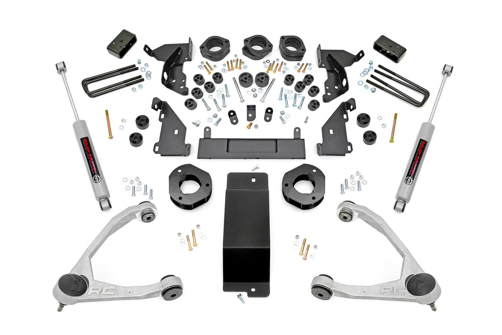 4.75 Inch Lift Kit Combo Cast Aluminum Control Arms Silverado/Sierra 1500 4WD (14-15) Rough Country