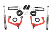 Load image into Gallery viewer, 3.5 Inch Lift Kit Red Chevy Silverado 1500 2WD/4WD (2019-2024) Rough Country