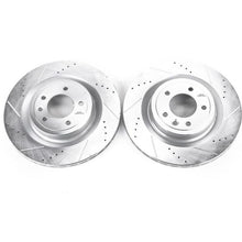Cargar imagen en el visor de la galería, Power Stop 2017 Land Rover Discovery Rear Evolution Drilled &amp; Slotted Rotors - Pair
