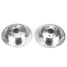 Cargar imagen en el visor de la galería, Power Stop 95-99 Toyota Avalon Rear Evolution Drilled &amp; Slotted Rotors - Pair
