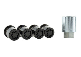 Ford Racing M12 x 1.5 Kit de tuercas de seguridad negras - Juego de 4