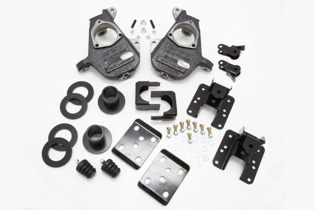 McGaughy's 3-4/5-6 Inch Spindle/Flip Kit Lowering Kit 2007-2013 Silverado/Sierra 1500 2WD