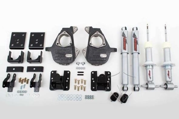 McGaughy's 3-5/5-7 Inch Spindle/Flip Kit Lowering Kit 2007-2013 Silverado/Sierra 1500 2WD