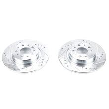 Cargar imagen en el visor de la galería, Power Stop 14-19 Fiat 500L Rear Evolution Drilled &amp; Slotted Rotors - Pair