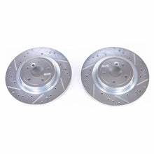 Cargar imagen en el visor de la galería, Power Stop 16-18 Jaguar XE Rear Evolution Drilled &amp; Slotted Rotors - Pair