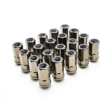 Cargar imagen en el visor de la galería, Wheel Mate Muteki HR50 Open End Lug Nuts - Titanium Chrome w/ Blue Ring 14x1.50