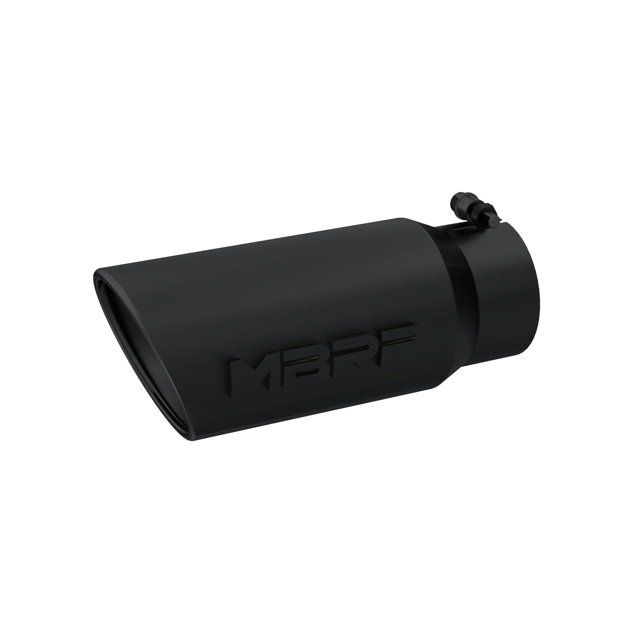 MBRP 4-Inch Inlet, Black-Coated T304 Stainless Steel, Single Wall, Rolled Angle Cut, 5-Inch Outlet Tip, T5051BLK