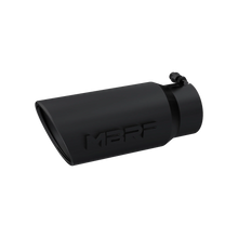 Load image into Gallery viewer, MBRP 4-Inch Inlet, Black-Coated T304 Stainless Steel, Single Wall, Rolled Angle Cut, 5-Inch Outlet Tip, T5051BLK