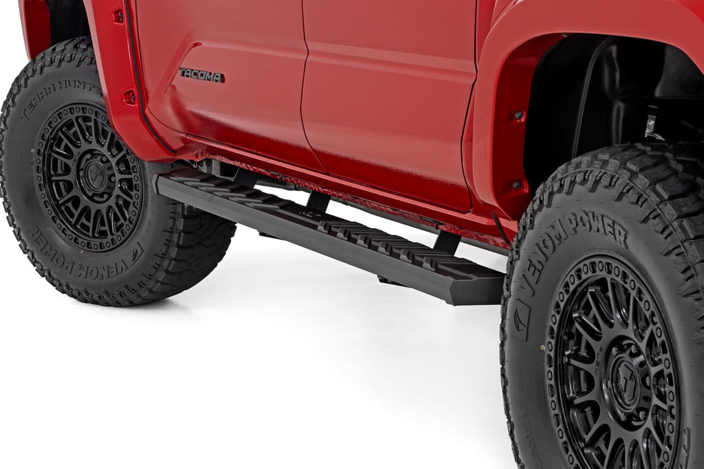 BA2 Running Boards Side Step Bars Double Cab Toyota Tacoma (24-26) Rough Country