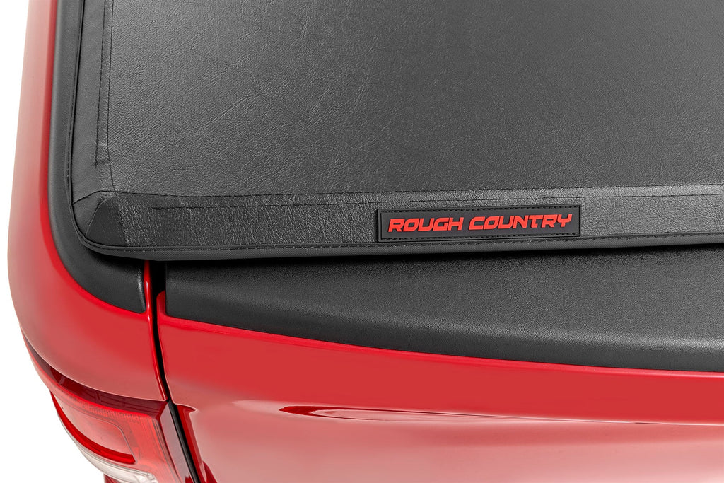 Soft Tri-Fold Bed Cover 5 Foot 7 Inch Bed Ram 1500 (19-26)/1500 TRX (21-24) Rough Country