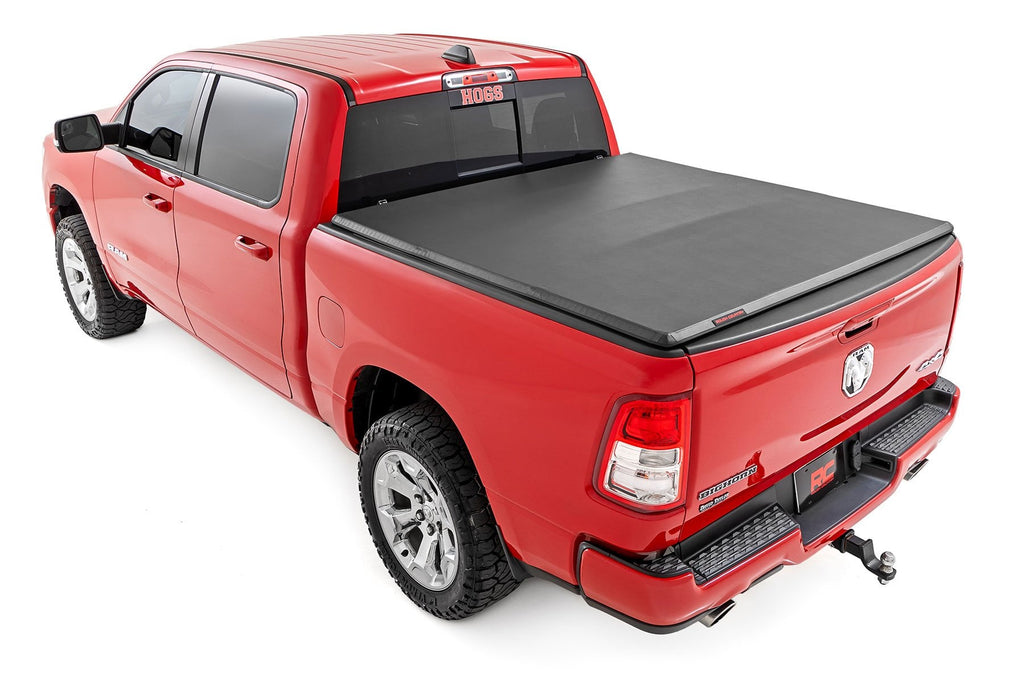 Soft Tri-Fold Bed Cover 6 Foot 4 Inch Bed Ram 1500 (19-26)/1500 TRX (21-24) Rough Country