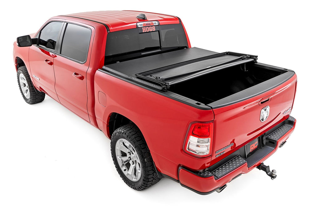 Soft Tri-Fold Bed Cover 6 Foot 4 Inch Bed Ram 1500 (19-26)/1500 TRX (21-24) Rough Country