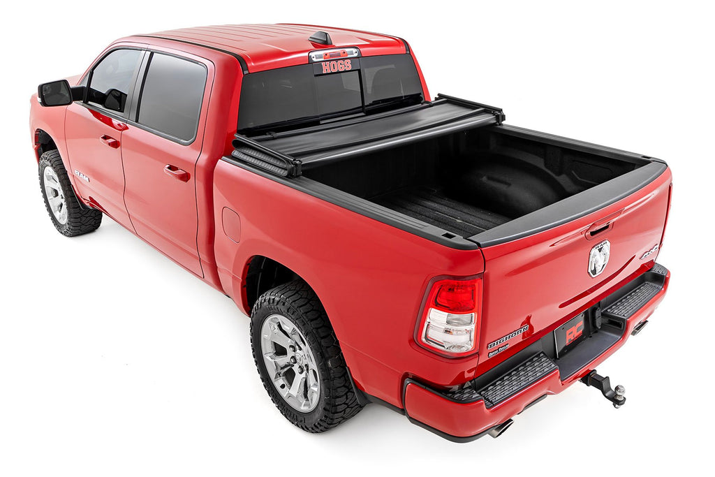 Soft Tri-Fold Bed Cover 6 Foot 4 Inch Bed Ram 1500 (19-26)/1500 TRX (21-24) Rough Country