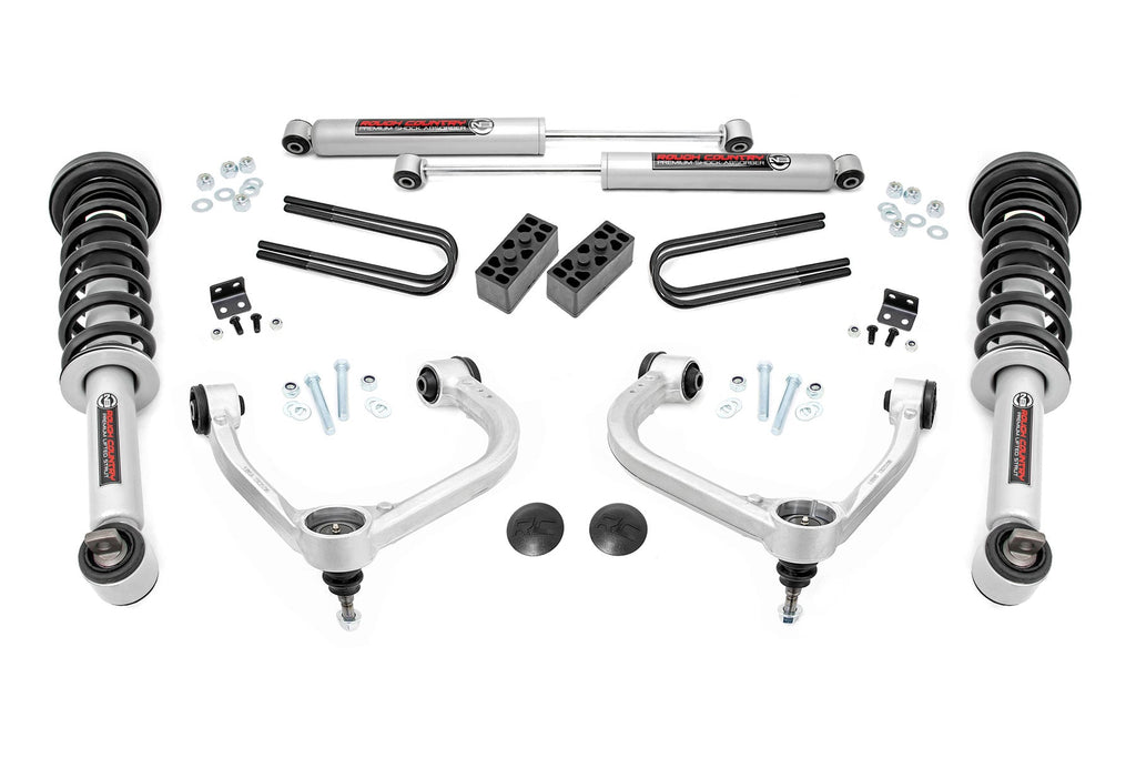 3 Inch Lift Kit Forged UCA N3 Struts Ford F-150 4WD (2021-2026) Rough Country