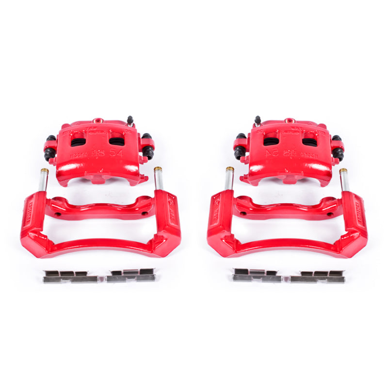 Power Stop 02-05 Dodge Ram 1500 Front Red Calipers w/Brackets - Pair