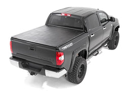 Soft Tri-Fold Bed Cover 5 Foot 7 Inch Bed No OE Rail Toyota Tundra (07-21) Rough Country