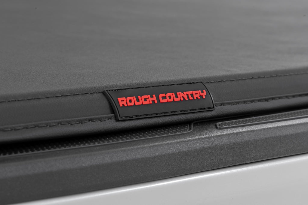 Soft Tri-Fold Bed Cover 5 Foot Bed Dbl Cab Toyota Tacoma 2WD/4WD (24-26) Rough Country