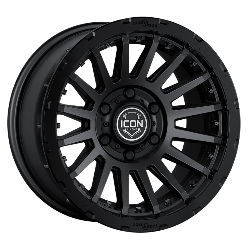ICON Recon Pro 17x8.5 6 x 135 6 mm Offset 5 pulgadas BS 87.1 mm Diámetro Rueda negra satinada