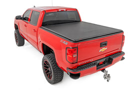 Soft Roll Up Bed Cover 5 Foot 9 Inch Bed Silverado/Sierra 1500 (14-18 & Classic) Rough Country