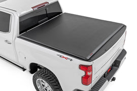 Soft Roll Up Bed Cover 5 Foot 10 Inch Bed Chevy/GMC Sierra 1500 (19-26)/Silverado 1500 (19-26) Rough Country