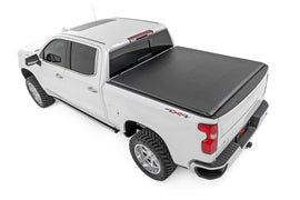 Soft Roll Up Bed Cover 5 Foot 10 Inch Bed Chevy/GMC Sierra 1500 (19-26)/Silverado 1500 (19-26) Rough Country