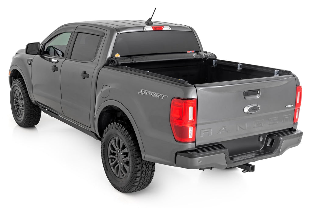Soft Roll Up Bed Cover 5 Foot Bed Ford Ranger 2WD/4WD (2019-2023) Rough Country