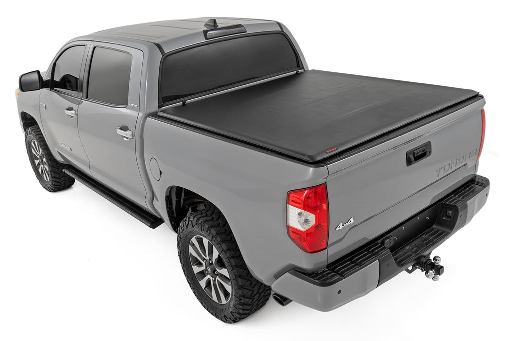 Soft Roll Up Bed Cover 5 Foot 7 Inch Bed Toyota Tundra 2WD/4WD (2007-2021) Rough Country