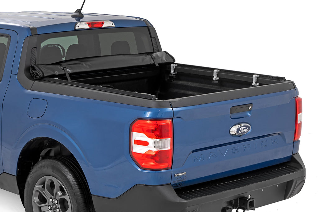 Soft Roll Up Bed Cover 4 Foot 6 Inch Bed Ford Maverick 2WD/4WD (2022-2026) Rough Country