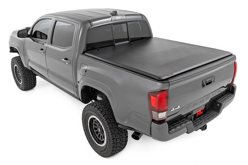 Soft Roll Up Bed Cover 5 Foot Bed Toyota Tacoma 2WD/4WD (2016-2023) Rough Country