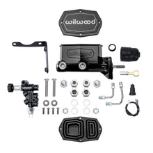 Load image into Gallery viewer, Wilwood Compact Tandem M/C Aluminum 1.00in Bore w/ Brkt/Valve/Push (Mopar) - Black E-coat