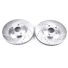 Cargar imagen en el visor de la galería, Power Stop 93-05 Lexus GS300 Front Evolution Drilled &amp; Slotted Rotors - Pair