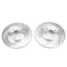 Cargar imagen en el visor de la galería, Power Stop 2018 Hyundai Accent Front Evolution Drilled &amp; Slotted Rotors - Pair