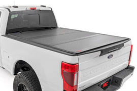 Hard Tri-Fold Flip Up Bed Cover 6 Foot 10 Inch Bed Ford F-250/F-350 Super Duty (17-26) Rough Country