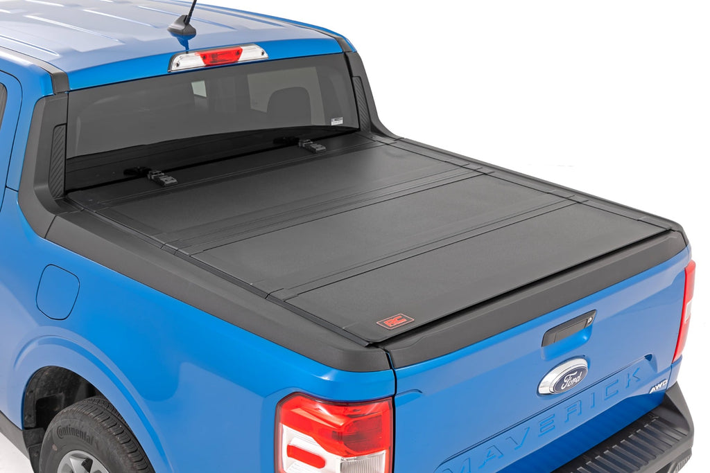 Hard Tri-Fold Flip Up Bed Cover 4 Foot 6 Inch Bed Ford Maverick 2WD/4WD (22-26) Rough Country