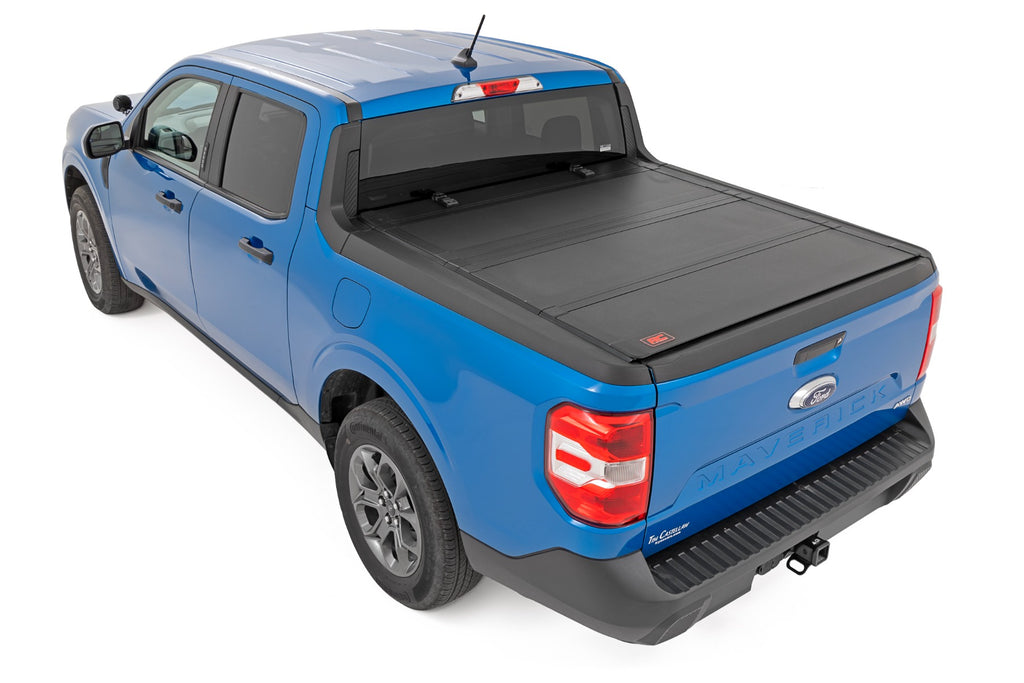 Hard Tri-Fold Flip Up Bed Cover 4 Foot 6 Inch Bed Ford Maverick 2WD/4WD (22-26) Rough Country