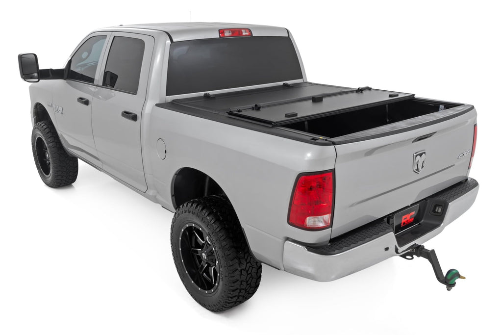 Hard Tri-Fold Flip Up Bed Cover 6 Foot 4 Inch Bed Ram 1500/2500/3500 (10-25 & Classic) Rough Country