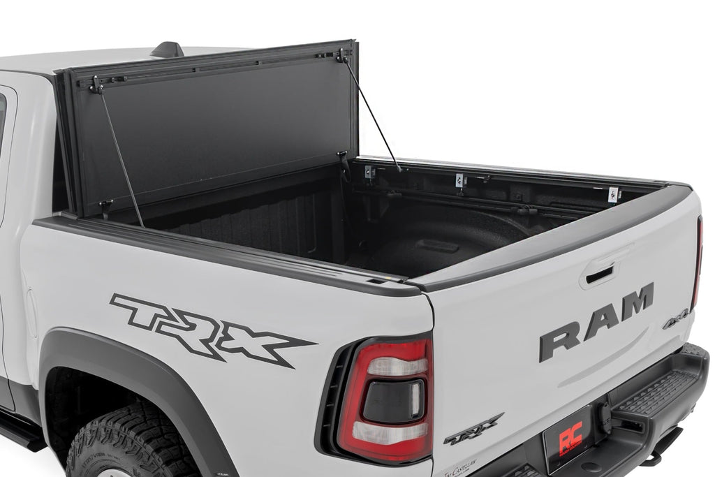 Hard Tri-Fold Flip Up Fold Bed Cover 5 Foot 7 Inch Bed Ram 1500 (19-26)/1500 TRX (21-24) Rough Country