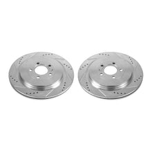 Cargar imagen en el visor de la galería, Power Stop 13-14 Ford Mustang Rear Evolution Drilled &amp; Slotted Rotors - Pair