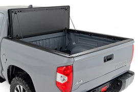 Hard Tri-Fold Flip Up Bed Cover 5 Foot 7 Inch Bed Toyota Tundra 2WD/4WD (07-21) Rough Country