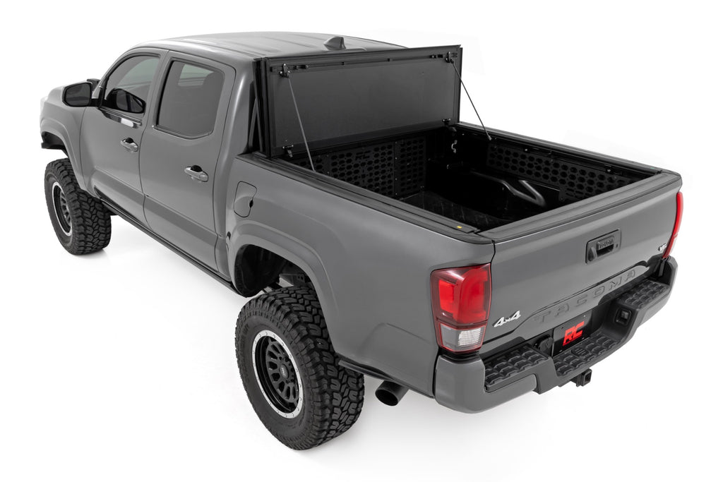Hard Tri-Fold Flip Up Bed Cover 6 Foot Bed Toyota Tacoma 2WD/4WD (2005-2015) Rough Country