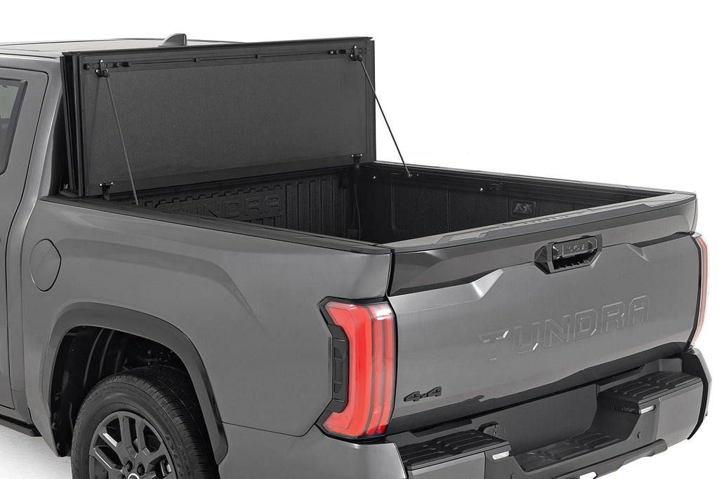Hard Tri-Fold Flip Up Bed Cover 5 Foot 7 Inch Toyota Tundra 2WD/4WD (2022-2026) Rough Country