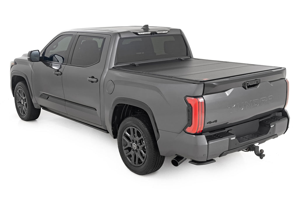 Hard Tri-Fold Flip Up Bed Cover 5 Foot 7 Inch Toyota Tundra 2WD/4WD (2022-2026) Rough Country