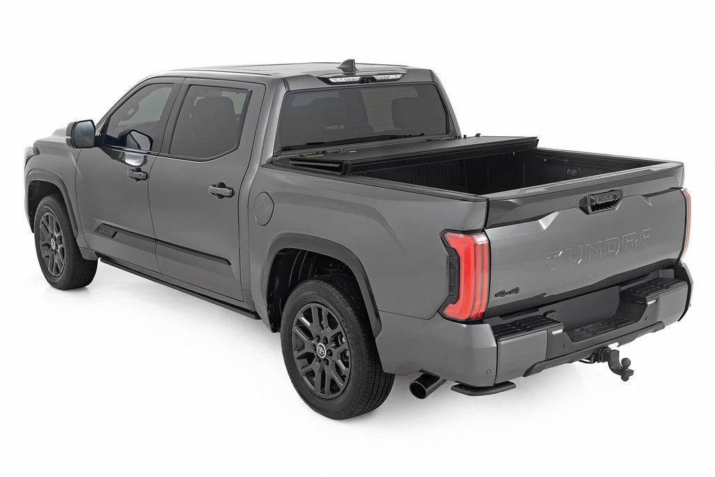 Hard Tri-Fold Flip Up Bed Cover 5 Foot 7 Inch Toyota Tundra 2WD/4WD (2022-2026) Rough Country