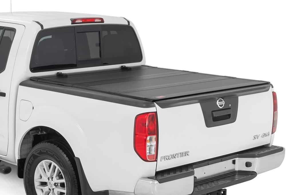 Hard Tri-Fold Flip Up Bed Cover 5 Foot Bed Nissan Frontier 2WD/4WD (05-21) Rough Country
