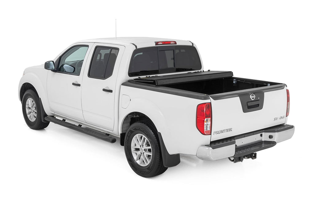 Hard Tri-Fold Flip Up Bed Cover 5 Foot Bed Nissan Frontier 2WD/4WD (05-21) Rough Country
