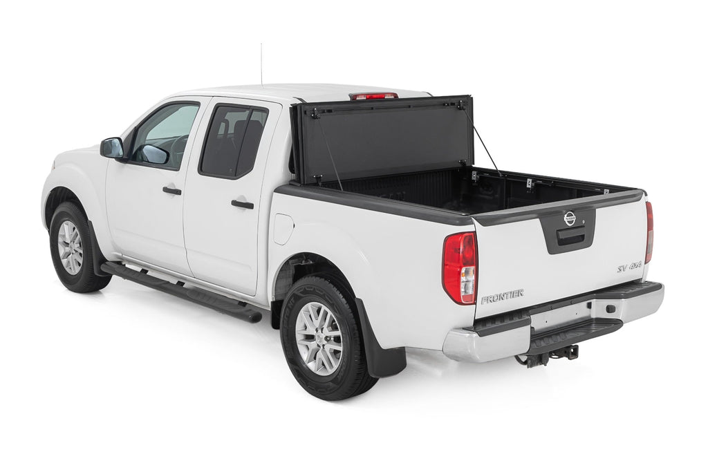 Hard Tri-Fold Flip Up Bed Cover 5 Foot Bed Nissan Frontier 2WD/4WD (05-21) Rough Country