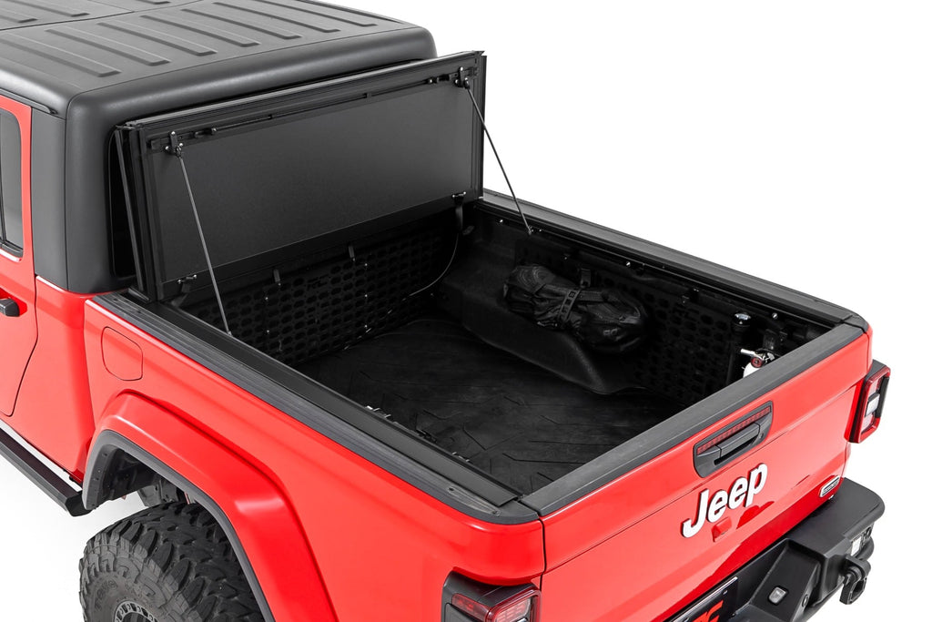 Hard Tri-Fold Flip Up Bed Cover 5 Foot Bed Jeep Gladiator JT 4WD (2020-2025) Rough Country