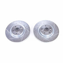 Cargar imagen en el visor de la galería, Power Stop 2018 Jaguar E-Pace Front Evolution Drilled &amp; Slotted Rotors - Pair