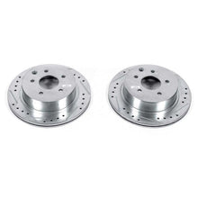 Cargar imagen en el visor de la galería, Power Stop 93-97 Infiniti J30 Rear Evolution Drilled &amp; Slotted Rotors - Pair